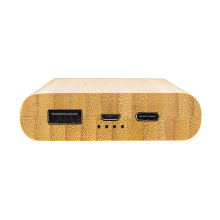 Bamboo 8.000 mAh 5W wireless powerbank - hospitality