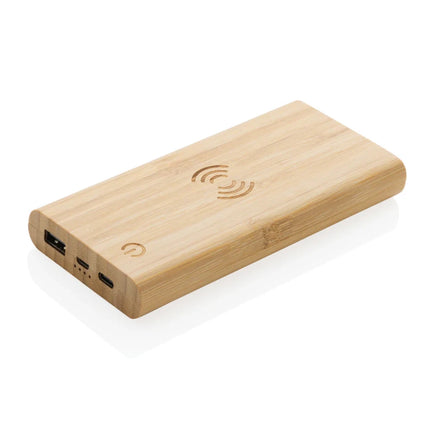 Bamboo 8.000 mAh 5W wireless powerbank - hospitality