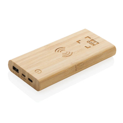 Bamboo 8.000 mAh 5W wireless powerbank - hospitality