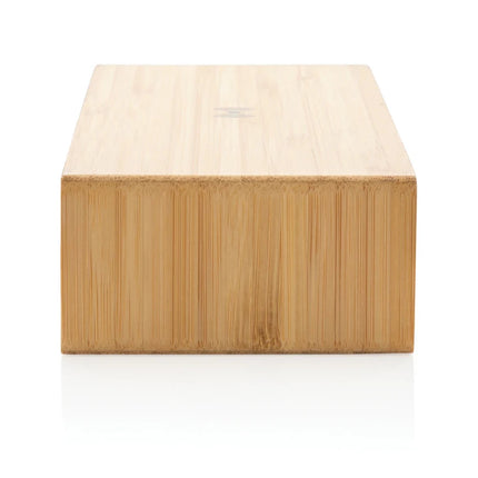 Bamboo alarm clock with 5W wireless charger - hospitality