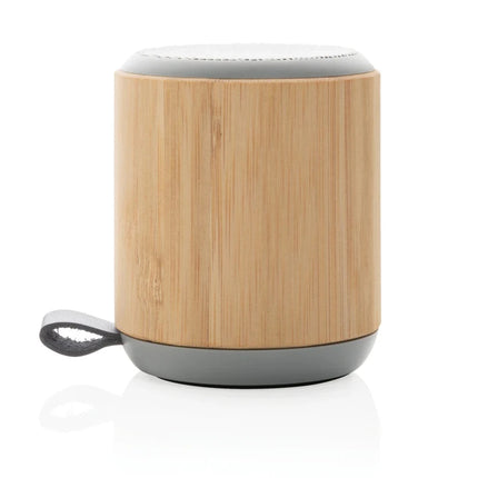 Bamboo and fabric 3W wireless speaker - hospitality