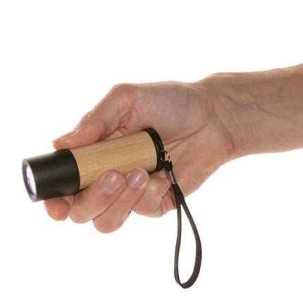 Bamboo and RCS certfied recycled plastic torch - hospitality
