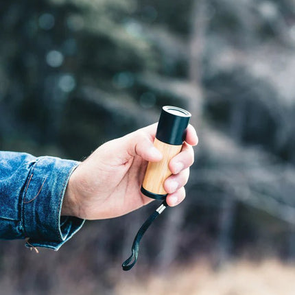 Bamboo and RCS certfied recycled plastic torch - hospitality