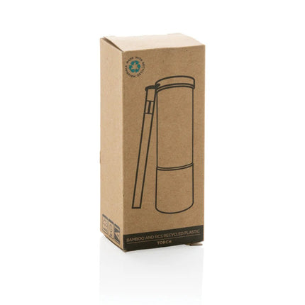 Bamboo and RCS certfied recycled plastic torch - hospitality