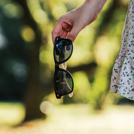 Bamboo and RCS recycled plastic sunglasses - hospitality