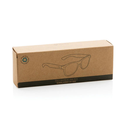 Bamboo and RCS recycled plastic sunglasses - hospitality
