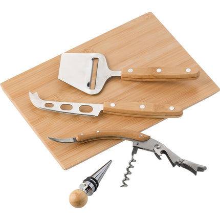 Bamboo Cheese and Wine Set Pack of 25 - hospitality