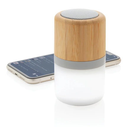 Bamboo colour changing 3W speaker light - hospitality