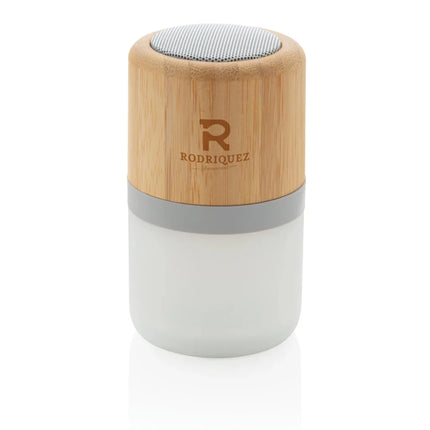 Bamboo colour changing 3W speaker light - hospitality