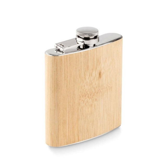 Bamboo hip flask 175ml pack of 25 - hospitality