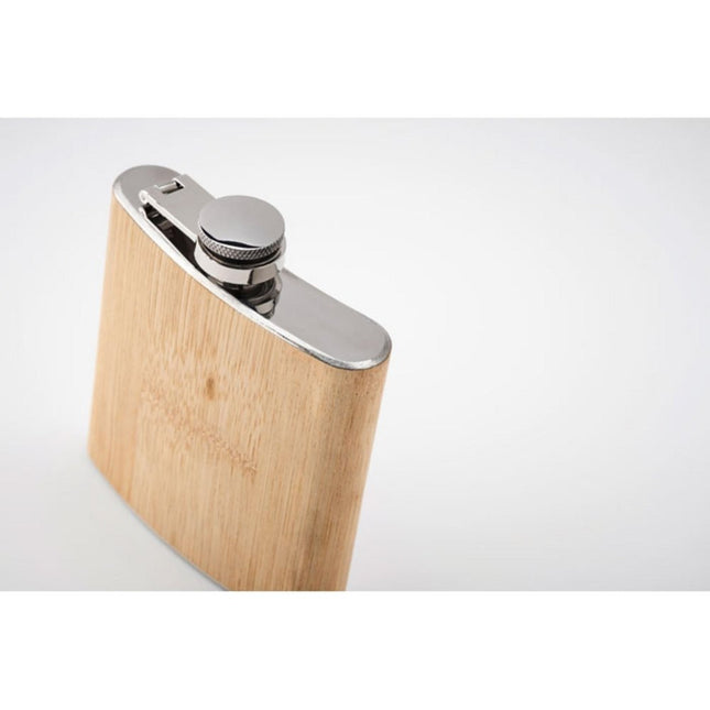 Bamboo hip flask 175ml pack of 25 - hospitality