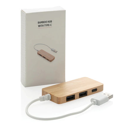 Bamboo hub with Type-C - hospitality