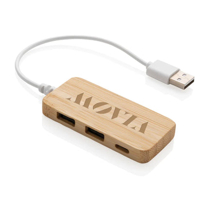 Bamboo hub with Type-C - hospitality
