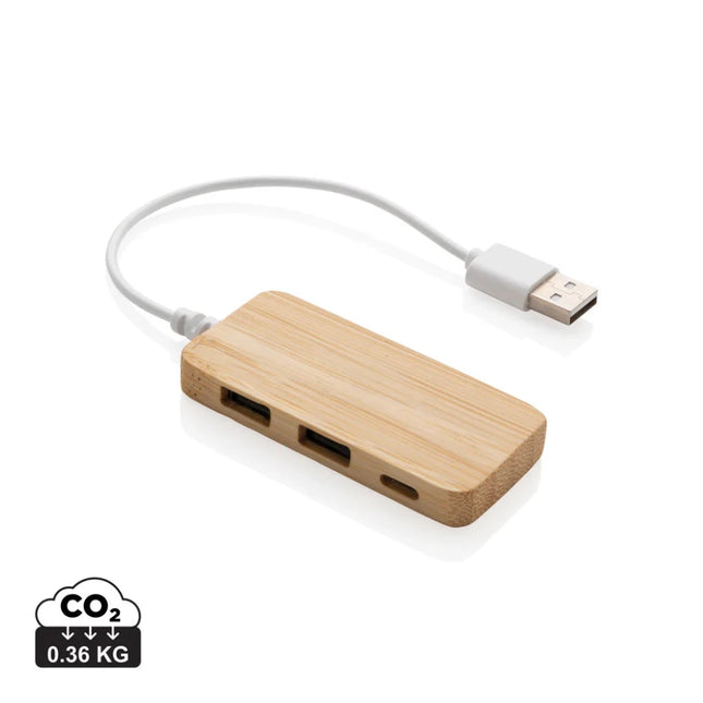 Bamboo hub with Type-C - hospitality