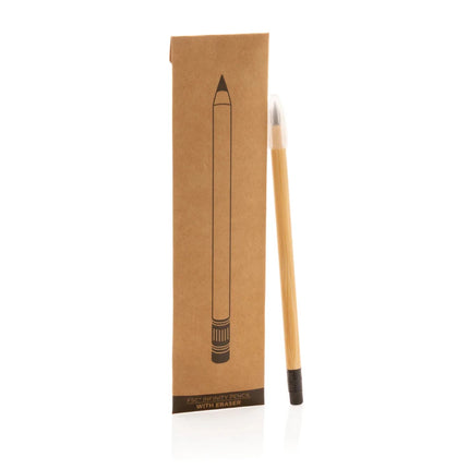 Bamboo infinity pencil with eraser - hospitality