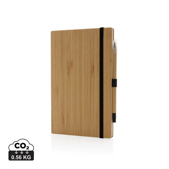 Bamboo notebook and infinity pencil set - hospitality