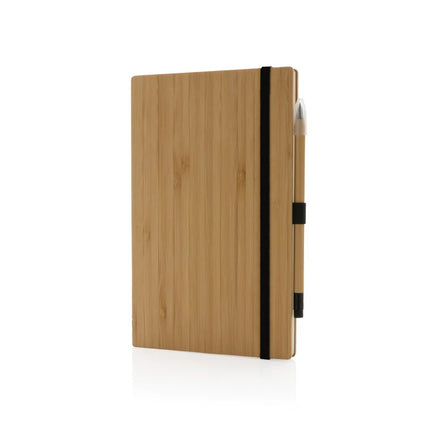 Bamboo notebook and infinity pencil set - hospitality