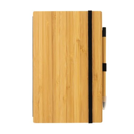 Bamboo notebook and infinity pencil set - hospitality