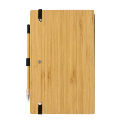 Bamboo notebook and infinity pencil set - hospitality