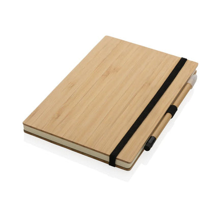 Bamboo notebook and infinity pencil set - hospitality