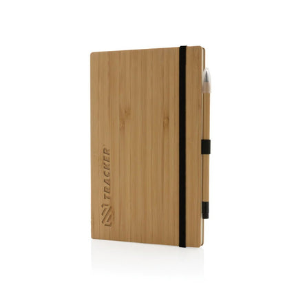 Bamboo notebook and infinity pencil set - hospitality