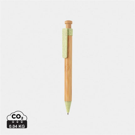 Bamboo pen with wheat straw clip pack of 500 - hospitality
