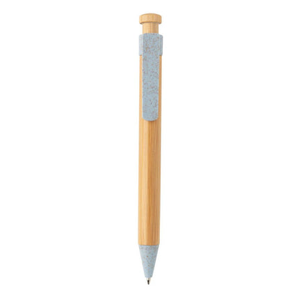 Bamboo pen with wheatstraw clip - hospitality