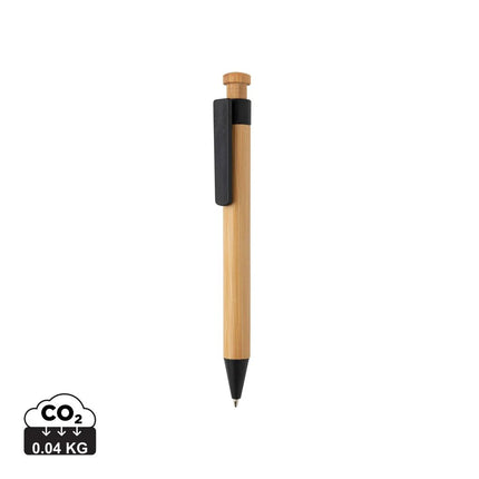 Bamboo pen with wheatstraw clip - hospitality