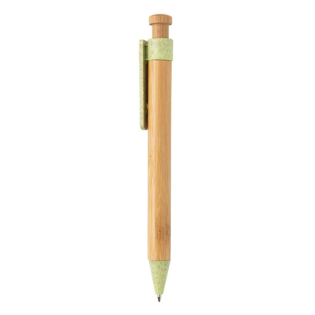 Bamboo pen with wheatstraw clip pack of 500 - hospitality