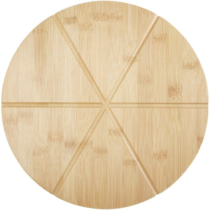 Bamboo Pizza Board Set Pack Of 25 With 6 Groove Peel Cutter And Server For Restaurants - hospitality