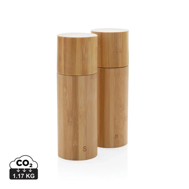 Bamboo salt and pepper mill set - hospitality
