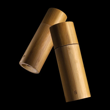Bamboo salt and pepper mill set - hospitality