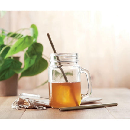 Bamboo Straws with brush in pouch pack of 100 - hospitality