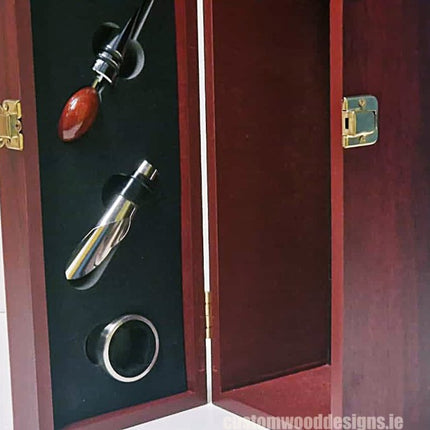 Bamboo Wine Box & Opener set - Rosewood - hospitality