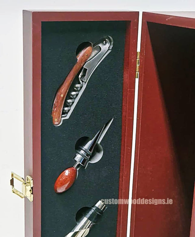Bamboo Wine Box & Opener set - Rosewood - hospitality