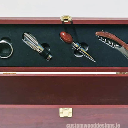 Bamboo Wine Box & Opener set - Rosewood - hospitality
