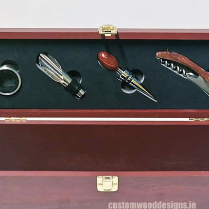 Bamboo Wine Box & Opener set - Rosewood - hospitality