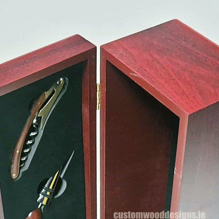 Bamboo Wine Box & Opener set - Rosewood - hospitality