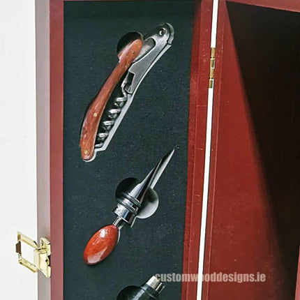 Bamboo Wine Box & Opener set - Rosewood - hospitality
