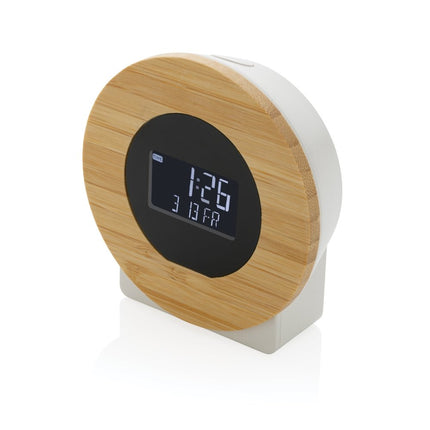Bamboo wooden LCD desk clock pack of 25 - hospitality