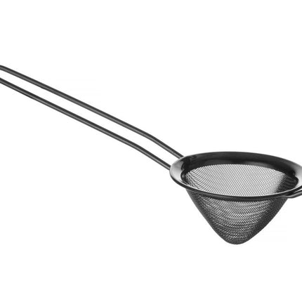 Bar sieve conical PVD coated, Bar up, Black, o75x220mm - hospitality