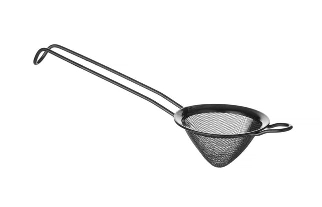 Bar sieve conical PVD coated, Bar up, Black, o75x220mm - hospitality