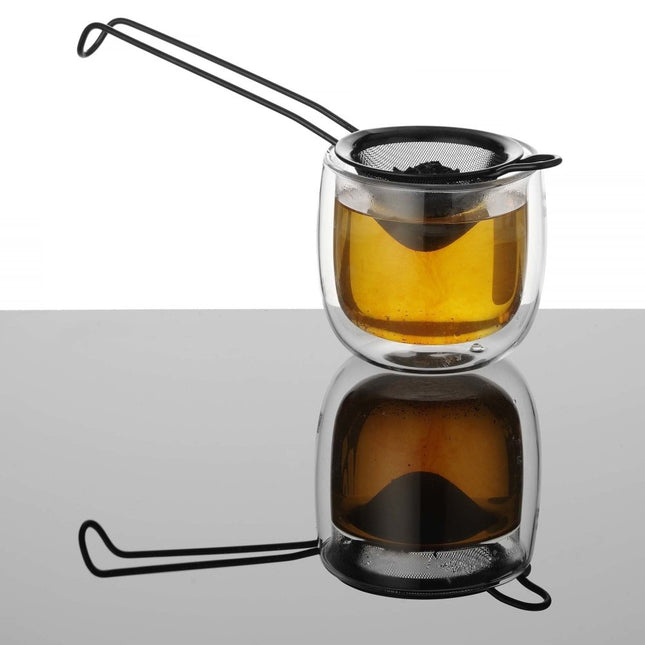 Bar sieve conical PVD coated, Bar up, Black, o75x220mm - hospitality