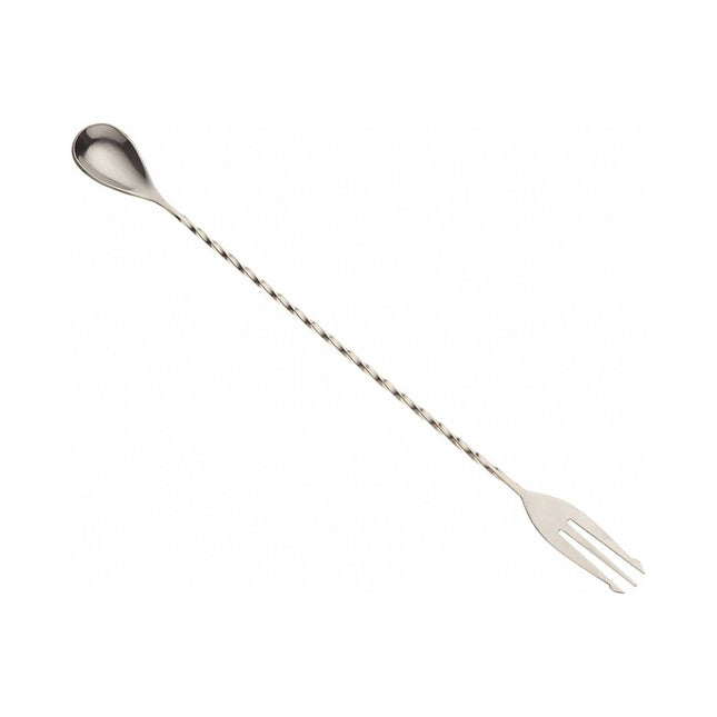 Bar Spoon with Fork End, Stainless Steel, 315mm - hospitality