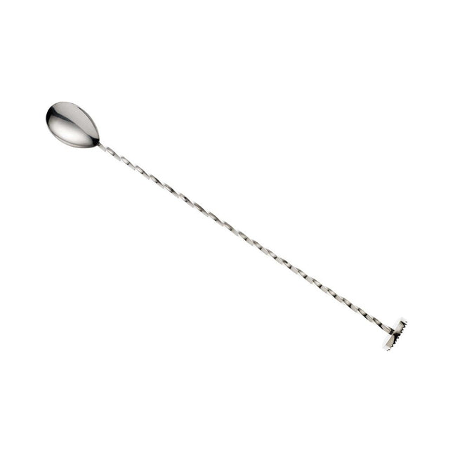 Bar spoon with muddler, 300mm, stainless steel, Barfly - hospitality