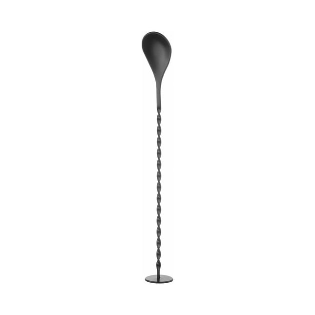 Bar spoon with muddler, Bar up, Black, 280x35mm - hospitality