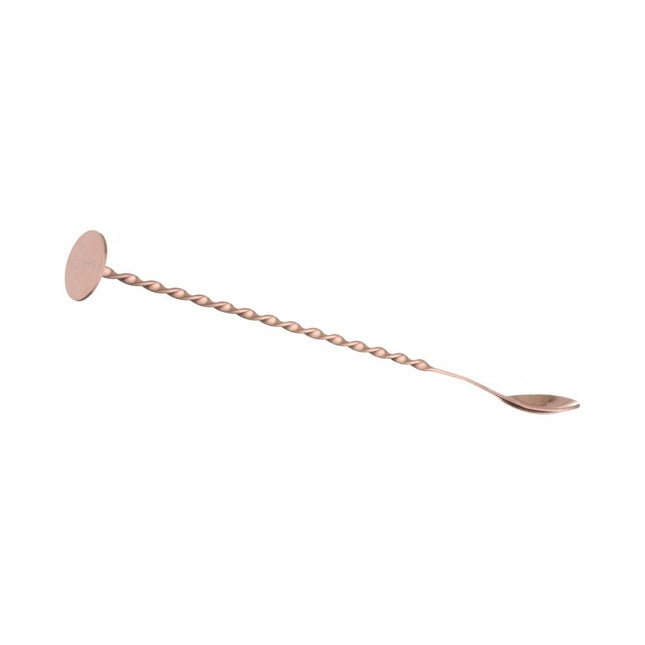 Bar spoon with muddler, Bar up, Copper, 280x35mm - hospitality