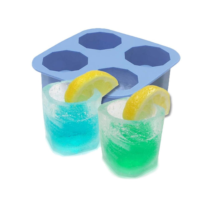 Bar Up Silicone Ice Shot Glass Maker - Four Cavities For Perfect Cocktails Easy Freezing - hospitality