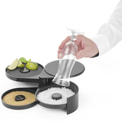 BarCraft Sugar And Salt Glass Rimmer - Keeps Flavorful Rims Ready For Colorful Glass Edges - hospitality