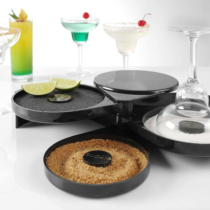BarCraft Sugar And Salt Glass Rimmer - Keeps Flavorful Rims Ready For Colorful Glass Edges - hospitality